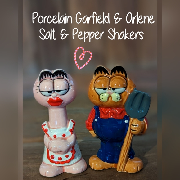 unknown Other - Porcelain Garfield & Arlene Salt and Pepper Shakers
